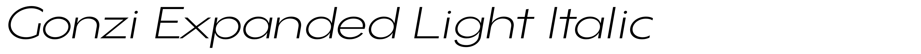 Gonzi Expanded Light Italic